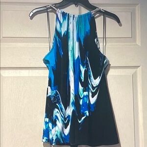 Alfani Vibrant Blue and Black Tank Top